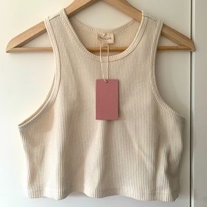 Anna Gail Brand Crop Waffle Tank